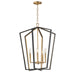 Myhouse Lighting Maxim - 28615BKNAB - Five Light Pendant - Melrose - Black / Natural Aged Brass
