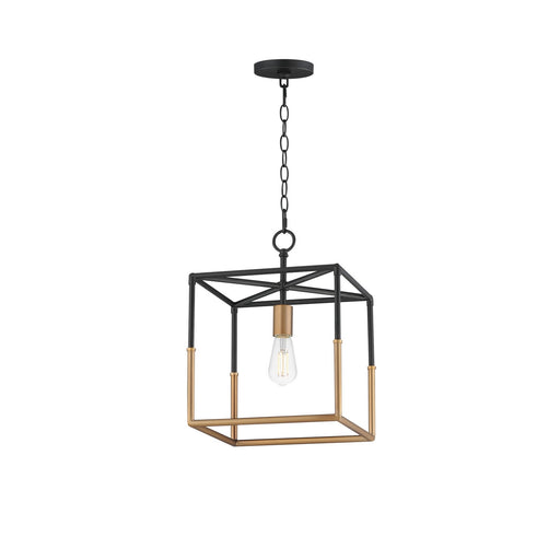 Myhouse Lighting Maxim - 28621BKWBR - One Light Pendant - SoHo - Black/Weathered Brass