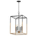 Myhouse Lighting Maxim - 28625BKWBR - Four Light Pendant - SoHo - Black/Weathered Brass
