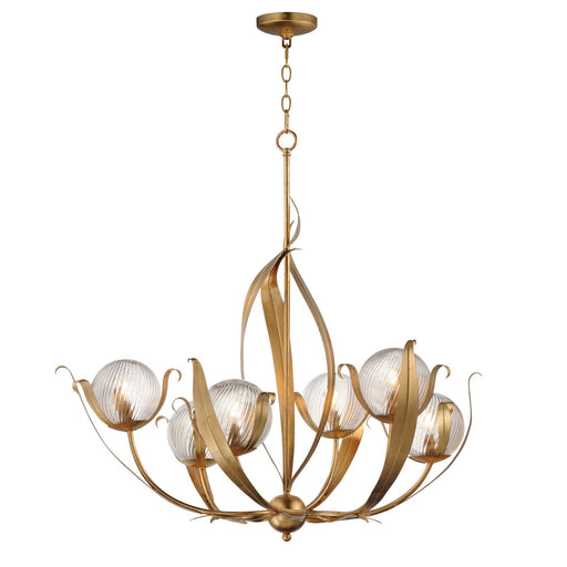 Myhouse Lighting Maxim - 28716CRGL - Six Light Chandelier - Firenze - Gold Leaf