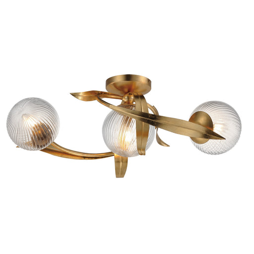 Myhouse Lighting Maxim - 28717CRGL - Three Light Flush Mount - Firenze - Gold Leaf