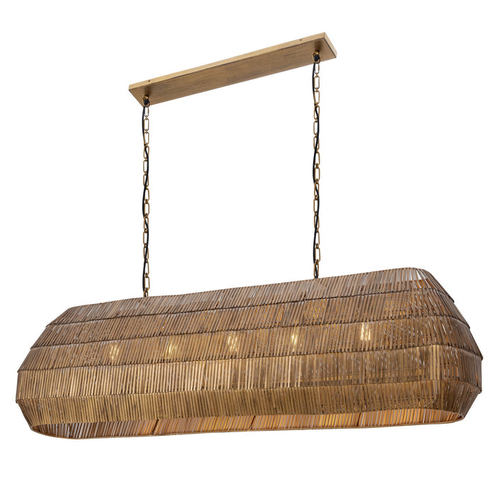 Myhouse Lighting Maxim - 29185AB - Five Light Linear Pendant - Gilda - Antique Brass