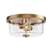 Myhouse Lighting Maxim - 5691CLNAB - Two Light Flush Mount - Fuller - Natural Aged Brass