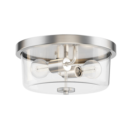 Myhouse Lighting Maxim - 5691CLSN - Two Light Flush Mount - Fuller - Satin Nickel