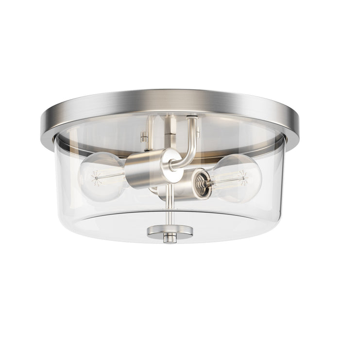 Myhouse Lighting Maxim - 5691CLSN - Two Light Flush Mount - Fuller - Satin Nickel