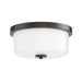 Myhouse Lighting Maxim - 5691WTBK - Two Light Flush Mount - Fuller - Black