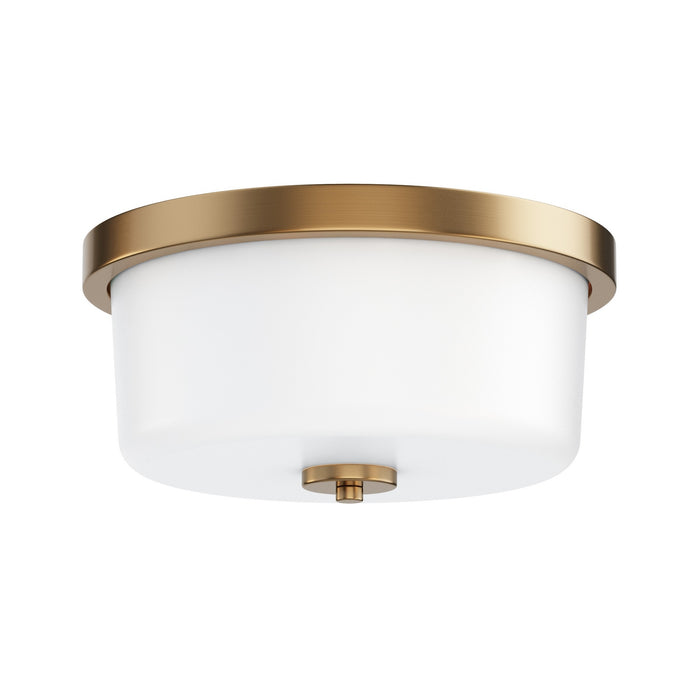 Myhouse Lighting Maxim - 5691WTNAB - Two Light Flush Mount - Fuller - Natural Aged Brass