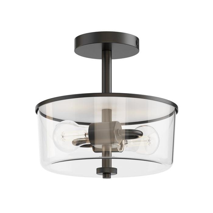 Myhouse Lighting Maxim - 5692CLBK - Two Light Semi Flush/Pendant Convertible - Fuller - Black