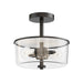 Myhouse Lighting Maxim - 5692CLBK - Two Light Semi Flush/Pendant Convertible - Fuller - Black