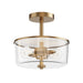 Myhouse Lighting Maxim - 5692CLNAB - Two Light Semi Flush/Pendant Convertible - Fuller - Natural Aged Brass