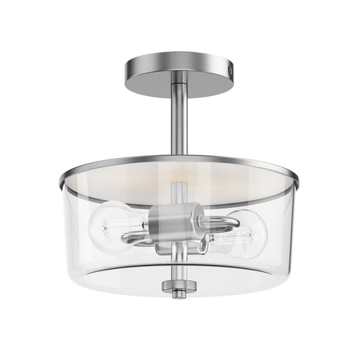 Myhouse Lighting Maxim - 5692CLSN - Two Light Semi Flush/Pendant Convertible - Fuller - Satin Nickel
