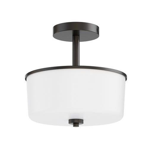 Myhouse Lighting Maxim - 5692WTBK - Two Light Semi Flush/Pendant Convertible - Fuller - Black