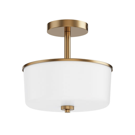 Myhouse Lighting Maxim - 5692WTNAB - Two Light Semi Flush/Pendant Convertible - Fuller - Natural Aged Brass