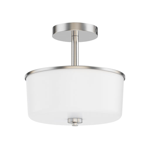 Myhouse Lighting Maxim - 5692WTSN - Two Light Semi Flush/Pendant Convertible - Fuller - Satin Nickel