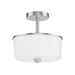 Myhouse Lighting Maxim - 5692WTSN - Two Light Semi Flush/Pendant Convertible - Fuller - Satin Nickel