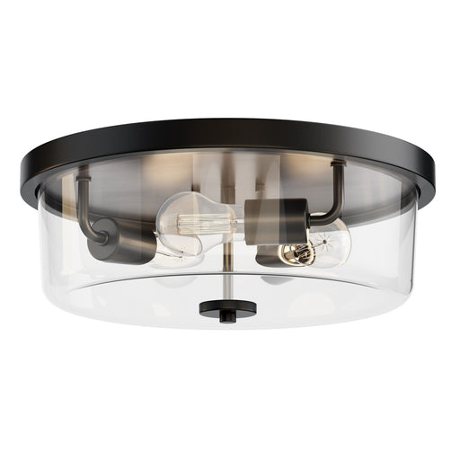 Myhouse Lighting Maxim - 5693CLBK - Three Light Flush Mount - Fuller - Black