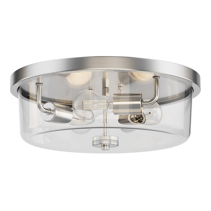 Myhouse Lighting Maxim - 5693CLSN - Three Light Flush Mount - Fuller - Satin Nickel