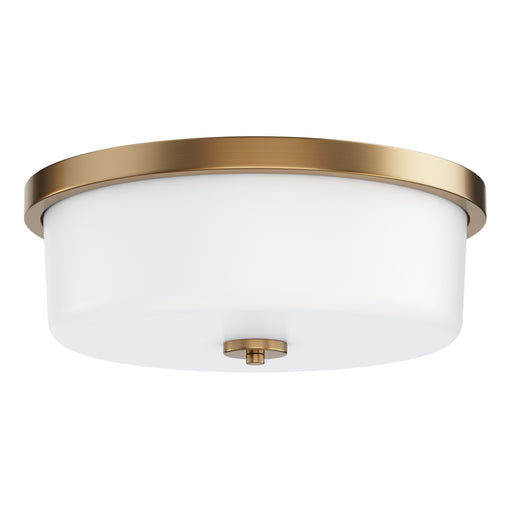 Myhouse Lighting Maxim - 5693WTNAB - Three Light Flush Mount - Fuller - Natural Aged Brass