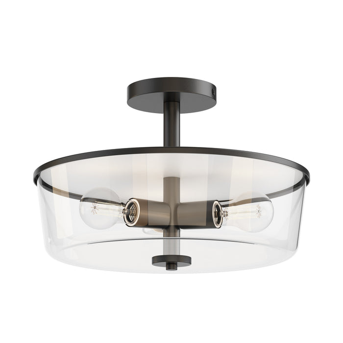 Myhouse Lighting Maxim - 5695CLBK - Three Light Semi Flush/Pendant Convertible - Fuller - Black