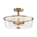 Myhouse Lighting Maxim - 5695CLNAB - Three Light Semi Flush/Pendant Convertible - Fuller - Natural Aged Brass