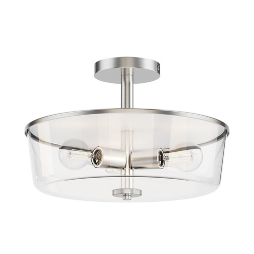 Myhouse Lighting Maxim - 5695CLSN - Three Light Semi Flush/Pendant Convertible - Fuller - Satin Nickel