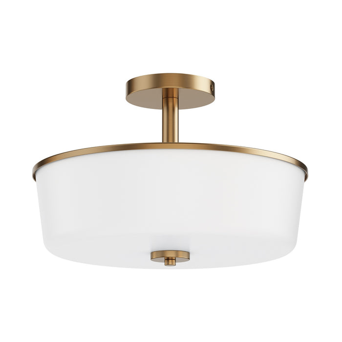 Myhouse Lighting Maxim - 5695WTNAB - Three Light Semi Flush/Pendant Convertible - Fuller - Natural Aged Brass