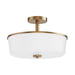 Myhouse Lighting Maxim - 5695WTNAB - Three Light Semi Flush/Pendant Convertible - Fuller - Natural Aged Brass