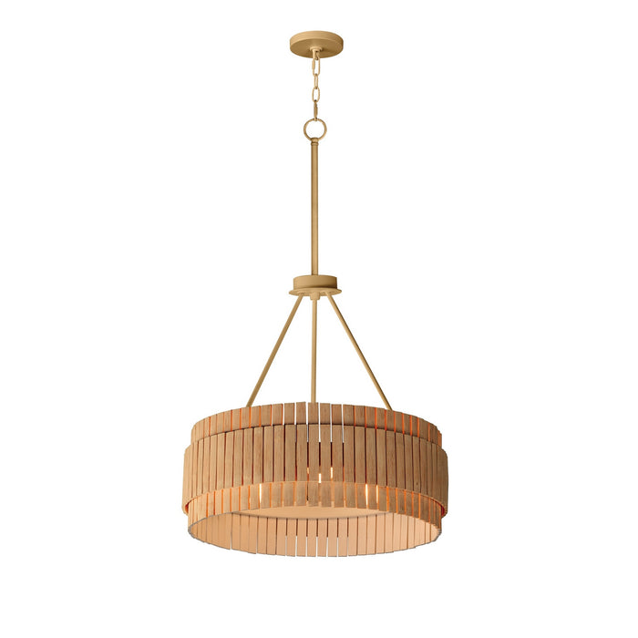 Myhouse Lighting Maxim - 14453NANAB - Three Light Chandelier - Satori - Natural Aged Brass