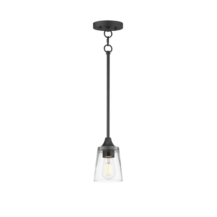 Myhouse Lighting Maxim - 92880CLBK - One Light Pendant - Hudson - Black