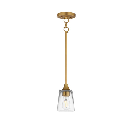 Myhouse Lighting Maxim - 92880CLNAB - One Light Pendant - Hudson - Natural Aged Brass