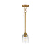 Myhouse Lighting Maxim - 92880CLNAB - One Light Pendant - Hudson - Natural Aged Brass