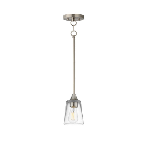 Myhouse Lighting Maxim - 92880CLSN - One Light Pendant - Hudson - Satin Nickel