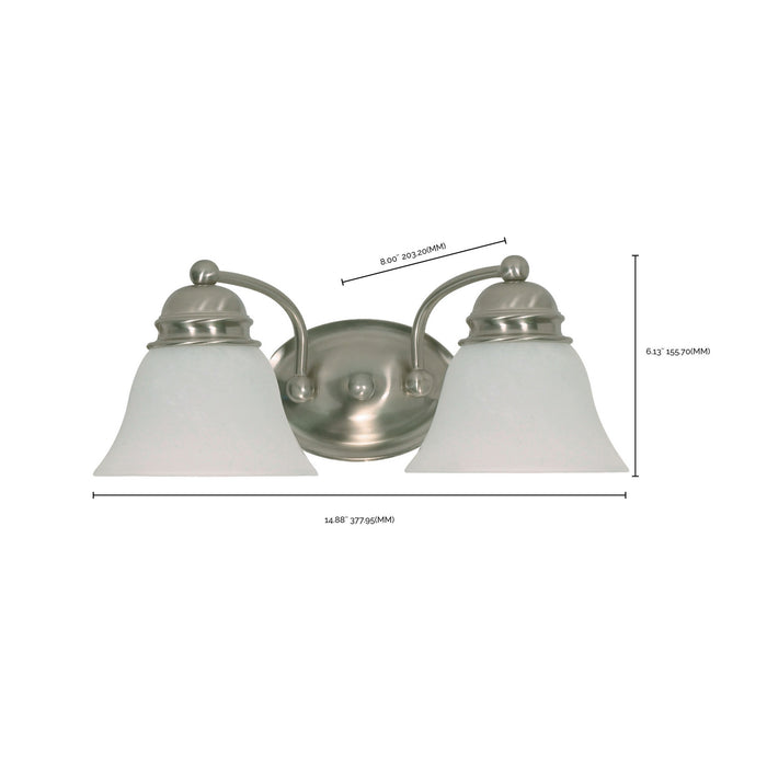 Myhouse Lighting Nuvo Lighting - 60-341 - Two Light Vanity - Empire - Brushed Nickel