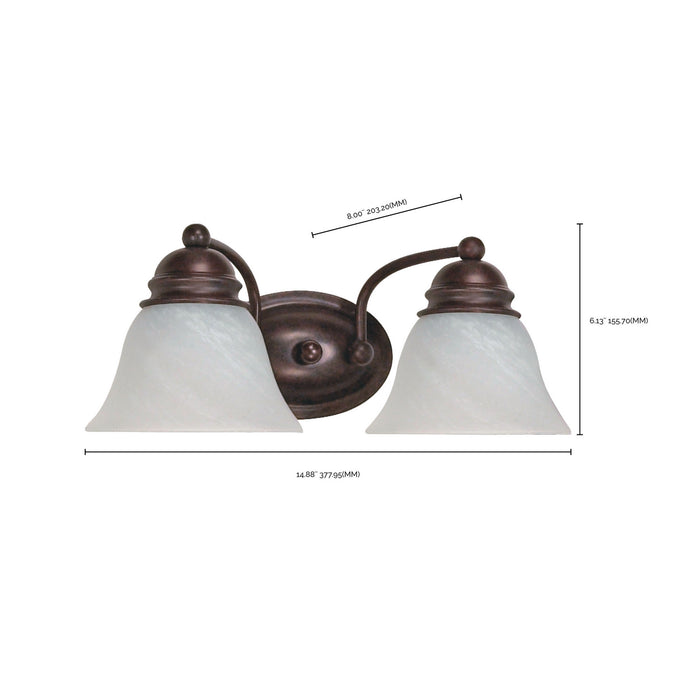 Myhouse Lighting Nuvo Lighting - 60-345 - Two Light Vanity - Empire - Old Bronze