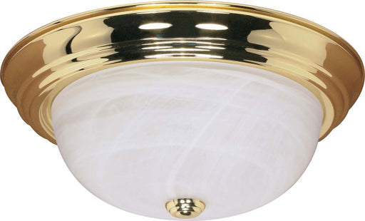 Myhouse Lighting Nuvo Lighting - 60-215 - Three Light Flush Mount - Flush Mounts Polished Brass - Polished Brass