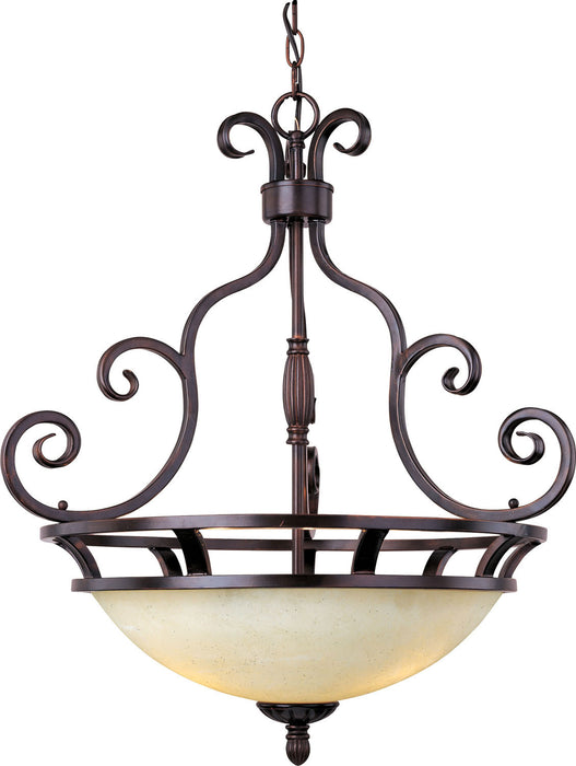 Myhouse Lighting Maxim - 12202FIOI - Three Light Pendant - Manor - Oil Rubbed Bronze