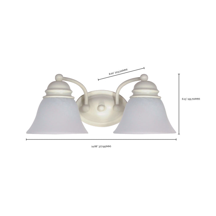 Myhouse Lighting Nuvo Lighting - 60-353 - Two Light Vanity - Empire - Textured White