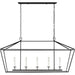 Myhouse Lighting Visual Comfort Studio - 6692605-112 - Five Light Linear Chandelier - Dianna - Midnight Black