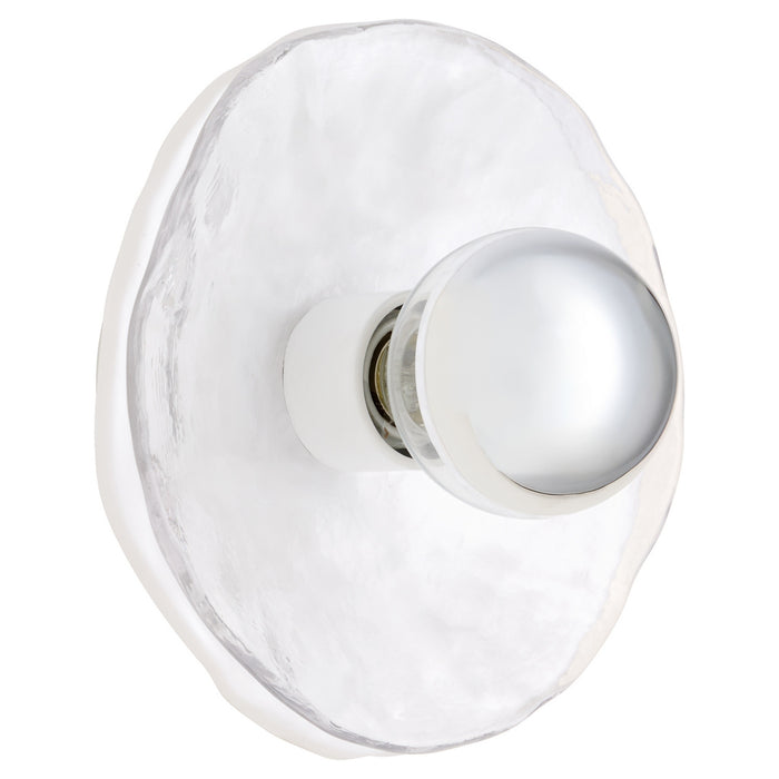 Myhouse Lighting Quorum - 53-8-0847 - One Light Wall Sconce - Del Rey - Brushed Brass|Studio White