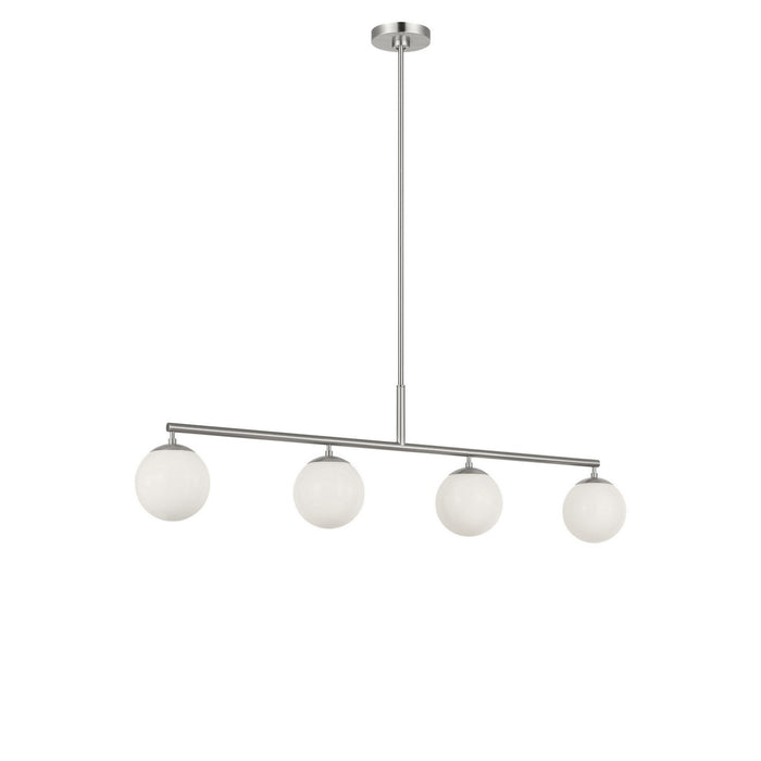 Myhouse Lighting Generation Lighting - GLC1814BN - Four Light Linear Chandelier - Nube - Brushed Nickel
