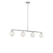 Myhouse Lighting Generation Lighting - GLC1814BN - Four Light Linear Chandelier - Nube - Brushed Nickel