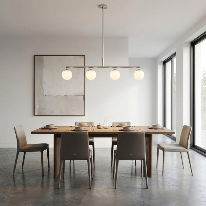 Myhouse Lighting Generation Lighting - GLC1814BNE - Four Light Linear Chandelier - Nube - Brushed Nickel