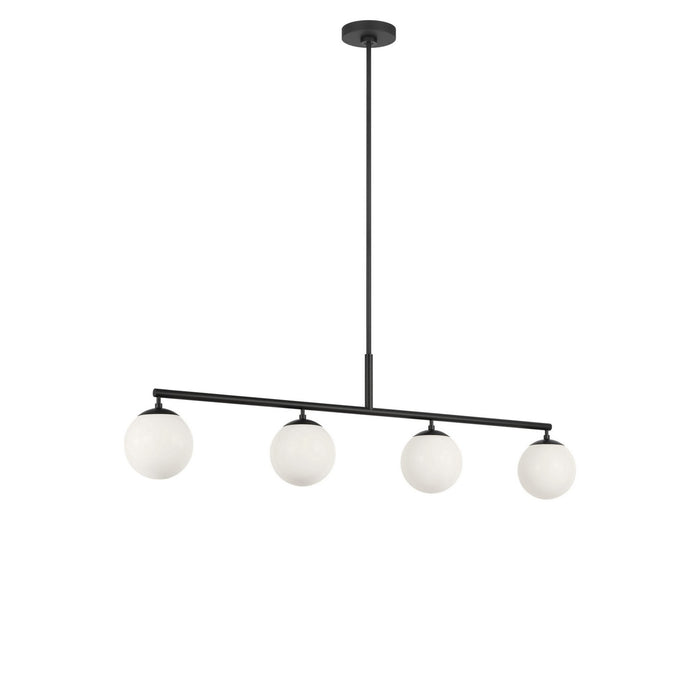 Myhouse Lighting Generation Lighting - GLC1814MBK - Four Light Linear Chandelier - Nube - Midnight Black