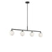 Myhouse Lighting Generation Lighting - GLC1814MBK - Four Light Linear Chandelier - Nube - Midnight Black