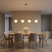 Myhouse Lighting Generation Lighting - GLC1814SB - Four Light Linear Chandelier - Nube - Satin Brass