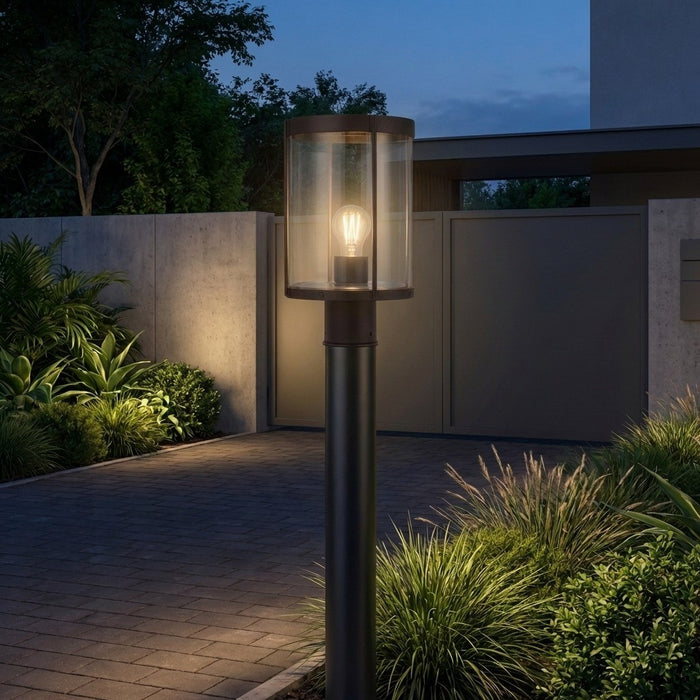 Myhouse Lighting Generation Lighting - GLO1741C-ANBZE - One Light Outdoor Post Lantern - Luning - Antique Bronze