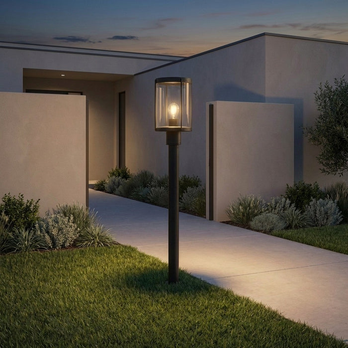 Myhouse Lighting Generation Lighting - GLO1741C-TXB - One Light Outdoor Post Lantern - Luning - Textured Black