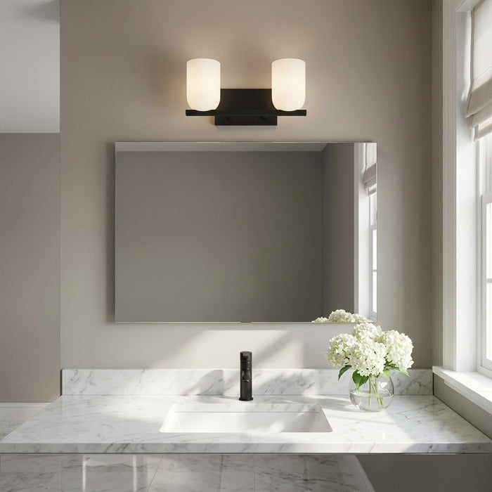 Myhouse Lighting Generation Lighting - GLV1962MBK - Two Light Vanity - Neblina - Midnight Black