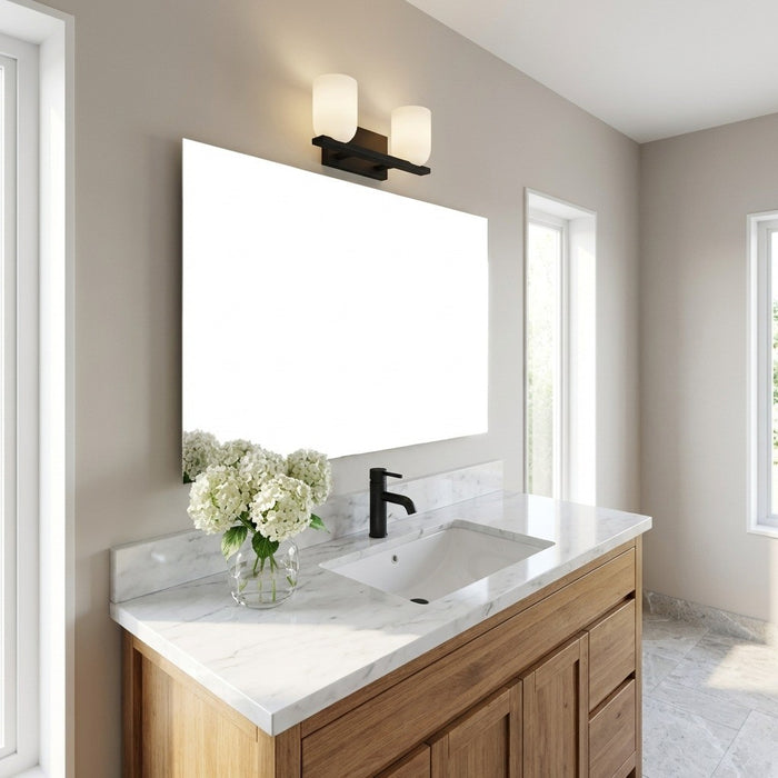Myhouse Lighting Generation Lighting - GLV1962MBKE - Two Light Vanity - Neblina - Midnight Black