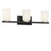 Myhouse Lighting Generation Lighting - GLV1973MBKE - Three Light Vanity - Neblina - Midnight Black